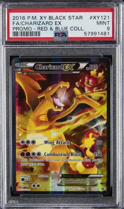 2016 POKEMON XY PROMO RED & BLUE COLLECTION FULL ART/CHARIZARD EX PSA 9 - Image 1
