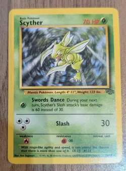 Pokemon TCG Scyther - 26/64 Jungle Set - Non-Holo Rare Vintage Card WOTC 1999 - Image 1