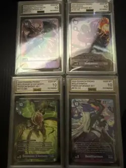 Digimon Card Game AGS Graded 10 Slab Lot, Premium Binder Set Of 4. - Image 1