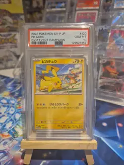PSA 10 Pikachu 120/SV-P Japanese Promo Gym Event Charizard 2023 Pokemon Card - Image 1