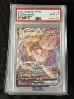 PSA 10 Pokemon TCG Mew VMAX 114/264 Ultra Rare SWSH: Fusion Strike - Image 1