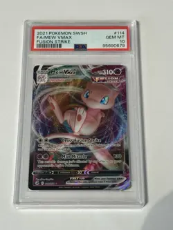 PSA 10 Pokemon TCG Mew VMAX 114/264 Ultra Rare SWSH: Fusion Strike - Image 1