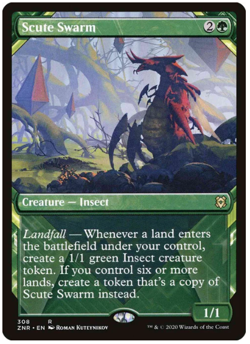 1x Scute Swarm Showcase Zendikar Rising NM MTG - Image 1