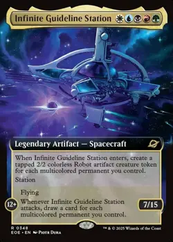 x1 Infinite Guideline Station - Extended Art R MTG Edge of Eternities M/NM, Engl - Image 1