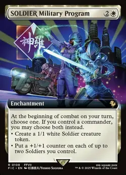 x1 SOLDIER Military Program - Extended Art R MTG Commander: Final Fantasy M/NM, - Image 1
