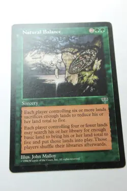 MTG Natural Balance x1- -Mirage-Lightly Played - Image 1