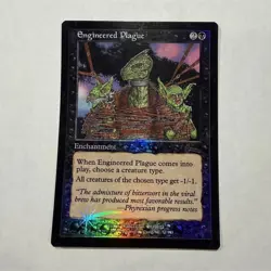 Magic: The Gathering Engineered Plague Foil Holo Rare Black Urza's Legacy - Image 1