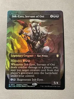 Ink-Eyes, Servant of Oni Borderless FOIL #77 | BLC Bloomburrow Commander MTG NM - Image 1