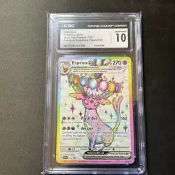 Pokemon Espeon ex Prismatic Evo. Figure Coll. Promo SVP EN 175 CGC 10 Gem Mint - Image 1