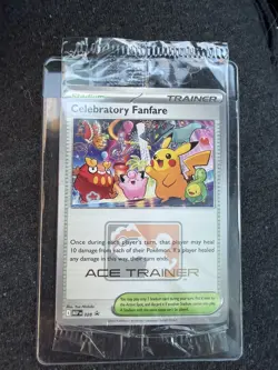 Pokemon TCG Celebratory Fanfare 2025 Ace Trainer Reward Black Star Promo Sealed - Image 1