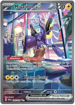 Miraidon ex 244/198 Scarlet & Violet Base Special Illustration Rare Pokemon DMG - Image 1