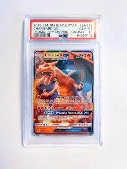 2019 Pokemon Charizard GX HOLO SM195 Black Star Promo Sun & Moon - PSA 10 GEM MT - Image 1