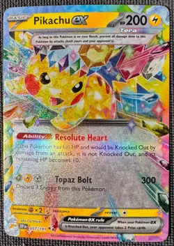 PIKACHU EX 057/191 DOUBLE RARE SURGING SPARKS POKEMON HOLO NM - Image 1