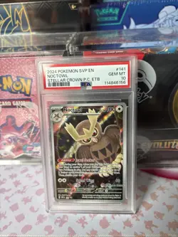 Pokemon Center Stamped Noctowl SVP 141 Promo PSA 10 GEM MINT Stellar Crown ETB - Image 1