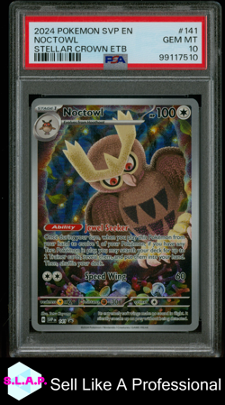 NOCTOWL POKEMON 141 2024 PROMO STELLAR CROWN ETB SVP - ENGLISH PSA 10 - Image 1