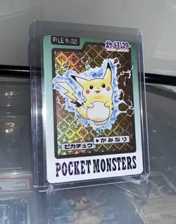 Pikachu 1997 Carddass Pocket Monsters No. 025 CUSTOM Pokemon Card NM+ - Image 1