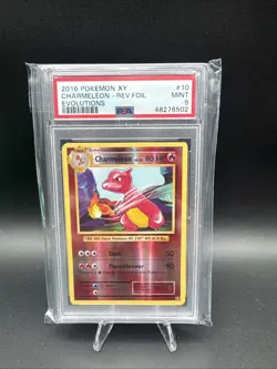 2016 Pokemon XY Evolutions Charmeleon Reverse Foil Holo #10 PSA 9 - Image 1