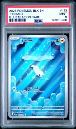 2025 POKEMON BLK EN-BLACK BOLT ILLUSTRATION RARE #113 TYNAMO PSA 9 - Image 1
