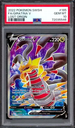 PSA 10 Giratina V 185/196 Lost Origin Full Art Pokemon GEM MINT Sword Shield - Image 1