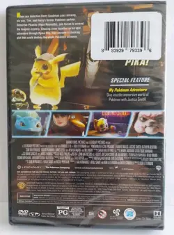 Pokemon Detective Pikachu. Ryan Reynolds, Justice Smith. New & Sealed DVD. - Image 2