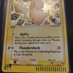Pokemon Holo Promo, 2003 Pikachu #12, LP - Image 5