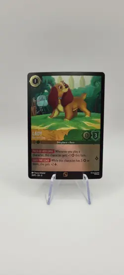 Disney Lorcana TCG: Lady Decisive Dog 28/P2 Foil Promo Card NM - Image 1