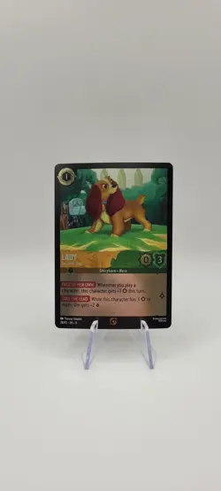 Disney Lorcana TCG: Lady Decisive Dog 28/P2 Foil Promo Card NM - Image 3