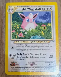 Pokemon TCG Light Wigglytuff Neo Destiny Card 54/105 - Image 1