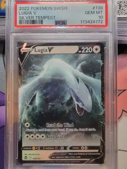 PSA 10 Lugia V 138/195 Pokemon Card Sword & Shield-Silver Tempest GEM MINT - Image 1