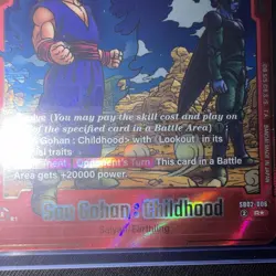 Son Gohan : Childhood SB02-006 Alt Art Manga Booster 02 Dragon Ball Card English - Image 3