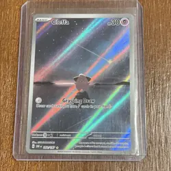 Pokemon Cleffa Illustration Rare Holo 202/197 SV03 Obsidian Flames English Card - Image 1
