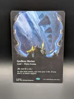 MTG - Godless Shrine - BORDERLESS - Land (Plains/Swamp) - EOE #280 - Rare - NM - Image 1