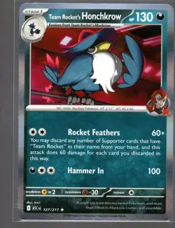 Team Rocket's Honchkrow (Holo Rare) Ascended Heroes Pokemon TCG- 127/217 - NM - Image 1