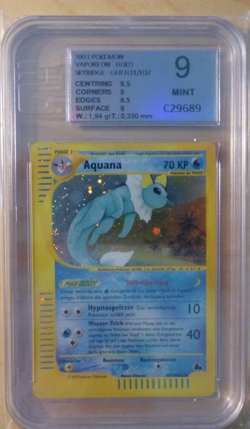 CCG 5 Pokemon Skyridge Crystel Holo Aquana H31/H32 Deutsch EGS/BGS 9.0 III - Image 1