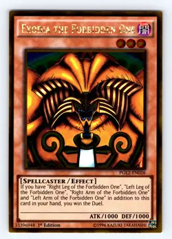 Yugioh Exodia the Forbidden One PGL2-EN026 Gold Rare - NM 💎 - Image 1