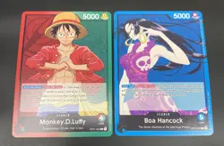 One Piece - Monkey.D.Luffy OP01-003 Leader - Romance Dawn + FREE Boa OP07-038 - Image 1