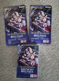 One Piece Double Pack Set 9 The Azure Sea's Seven + Two 12-card booster packs - Image 1