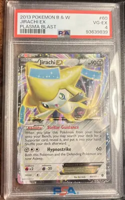 Pokemon TCG Jirachi EX TCG Holo Rare Card 60/101 Plasma Blast PSA GRADED SLAB! - Image 1