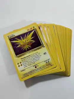Pokemon Card Lot Wotc Vintage Shadowless Base Set Fossil Zapdos Holo 42 Cards - Image 1