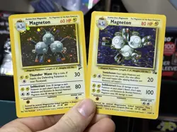 Magneton 11/62 Fossil 9/130 Base Set 2 Holo Rare Vintage Pokemon Card Lot WOTC - Image 3