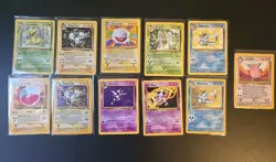 Vintage Pokemon Card Lot - Rare/Holo Rare - 11 Cards, Jungle, Fossil, Base Set - Image 1