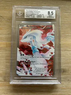 [BGS 8.5] Reshiram RC22/RC25 Legendary Treasures Radiant Collection Holo POKEMON - Image 1