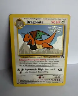 Pokemon TCG Dragonite 5 Black Star Promo Card WB First Movie 1999 - Image 1
