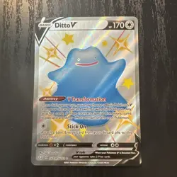 Pokemon TCG Shining Fates Shiny Vault Ditto V Shiny Holo Rare SV118/SV122 NM/M - Image 1
