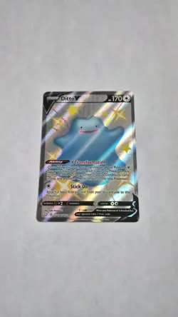 Pokemon TCG Ditto v SV118/SV122 Shining Fates Shiny Vault NM Condition - Image 1