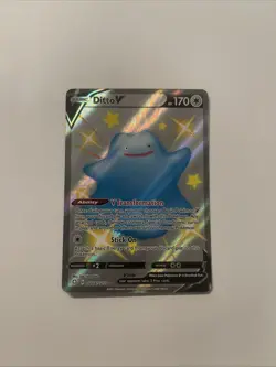 Pokemon TCG Ditto v SV118/SV122 Shining Fates Shiny Vault NM Condition - Image 2