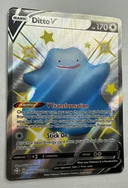 Pokemon TCG Shining Fates Shiny Vault Ditto V Shiny Holo Rare SV118/SV122 NM/M - Image 2