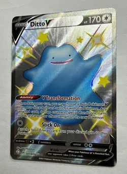 Pokemon TCG Shining Fates Shiny Vault Ditto V Shiny Holo Rare SV118/SV122 NM/M - Image 3