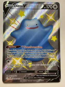 Pokemon TCG Shining Fates: Shiny Vault #SV118/SV122 Ditto V NM - Image 1