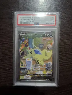 2021 Pokemon SWSH Battle Styles Tyranitar V Alt Art 155/163 PSA 9 MINT - Image 1